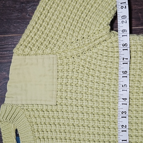 Burton Lime Green Wool Blend Chunky Knit Sweater, Unisex Size S - Picture 12 of 12